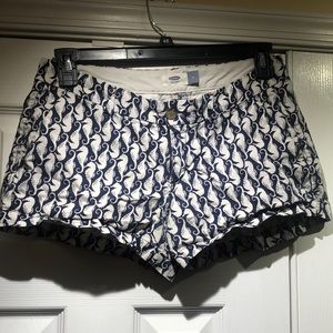 Cute Navy Blue Seahorse Shorts